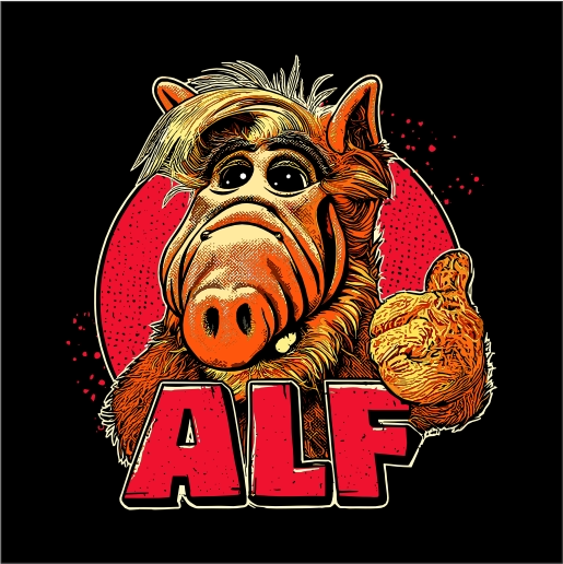 Retro Alien Icon Graphic T-Shirt