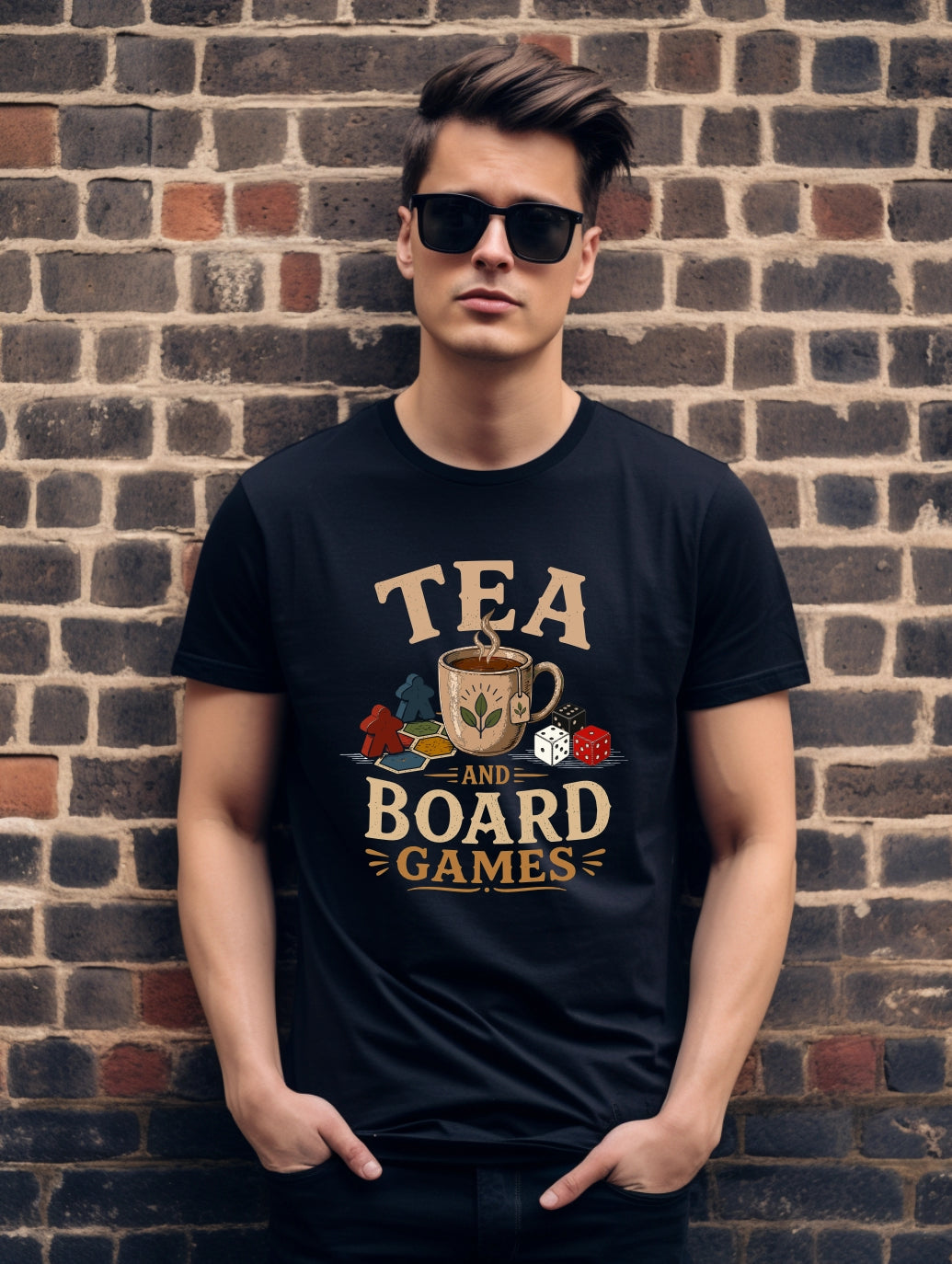 Tea and Board Games – Cosy Tabletop Graphic Tee