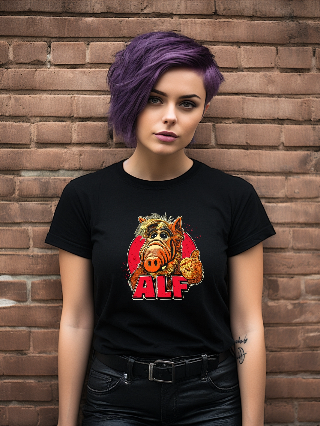 Retro Alien Icon Graphic T-Shirt
