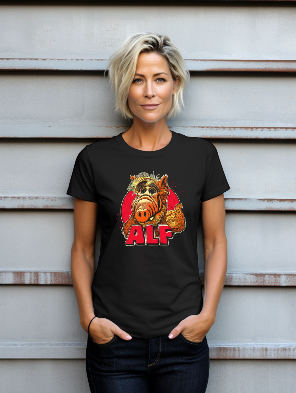 Retro Alien Icon Graphic T-Shirt