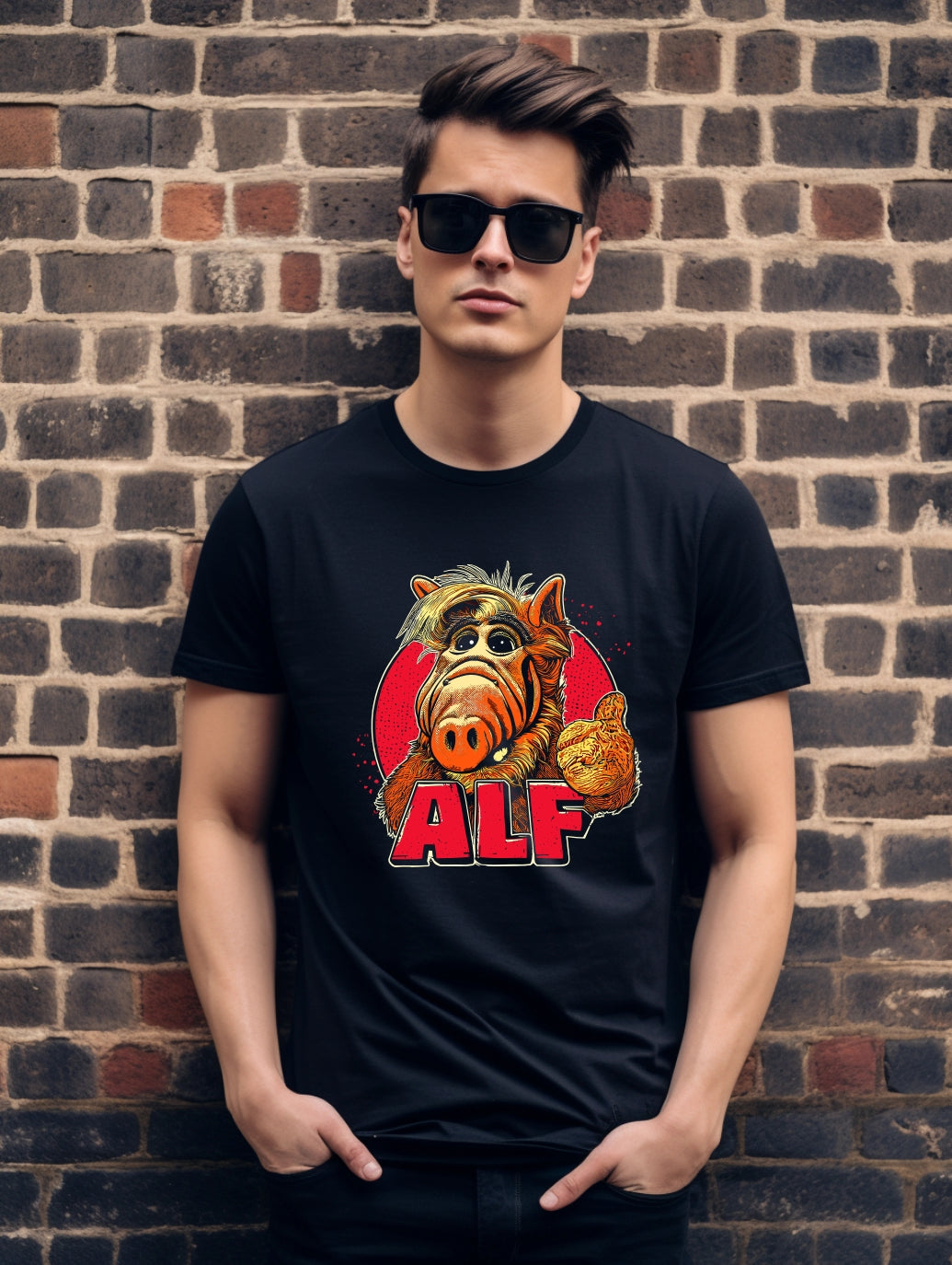 Retro Alien Icon Graphic T-Shirt