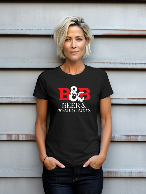 Beer & Board Games Parody T-Shirt – Humorous Graphic Tee for Gamers
