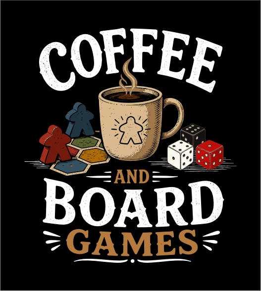 Coffee and Board Games – Cosy Gamer Graphic Tee
