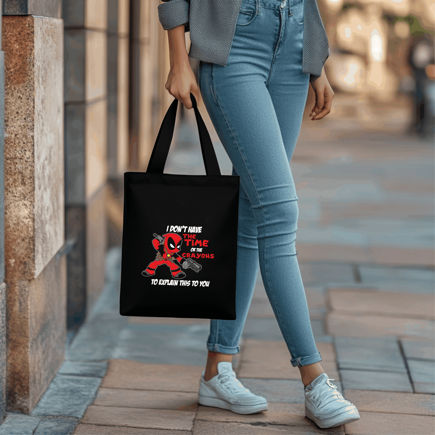 Comic Mercenary Parody T-Shirt – Funny Graphic Quote Bag