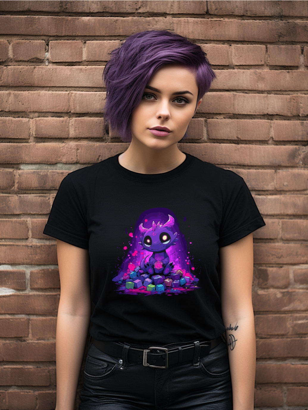 Dice Hoard Guardian – Neon Tabletop Graphic Tee