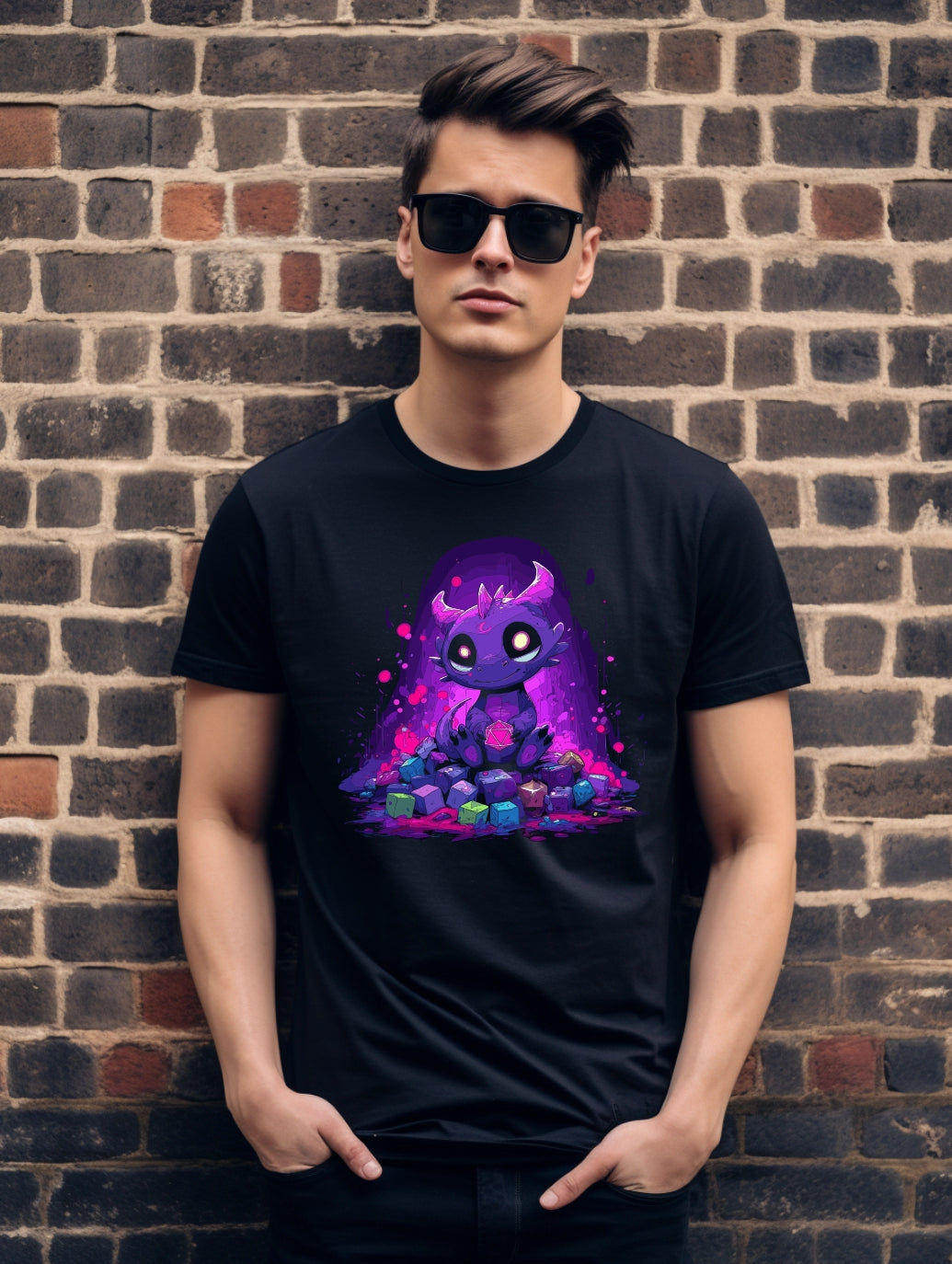 Dice Hoard Guardian – Neon Tabletop Graphic Tee