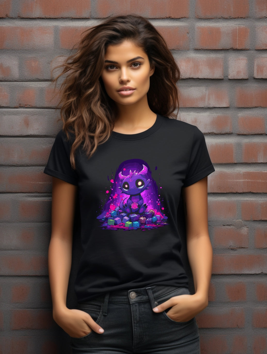 Dice Hoard Guardian – Neon Tabletop Graphic Tee