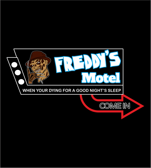 Whimsical Horror Parody T-Shirt – Humorous Motel Design