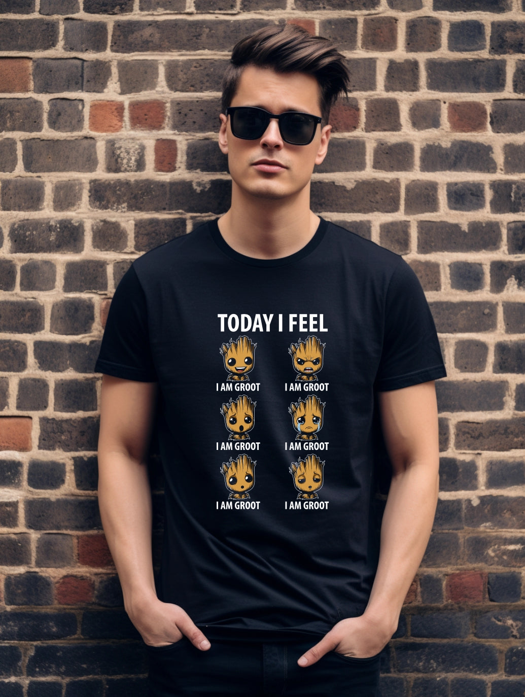 Funny Tree Character Mood T-Shirt – Today I Feel Graphic Tee | Cute Forest Cartoon Shirt | Unisex Gildan Softstyle UK