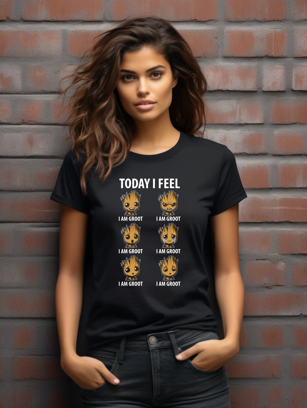 Funny Tree Character Mood T-Shirt – Today I Feel Graphic Tee | Cute Forest Cartoon Shirt | Unisex Gildan Softstyle UK