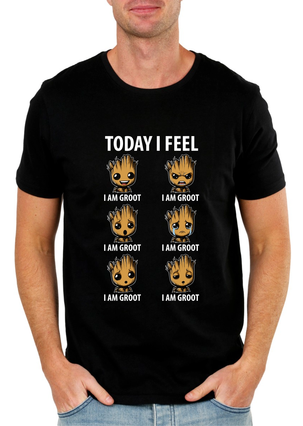 Funny Tree Character Mood T-Shirt – Today I Feel Graphic Tee | Cute Forest Cartoon Shirt | Unisex Gildan Softstyle UK