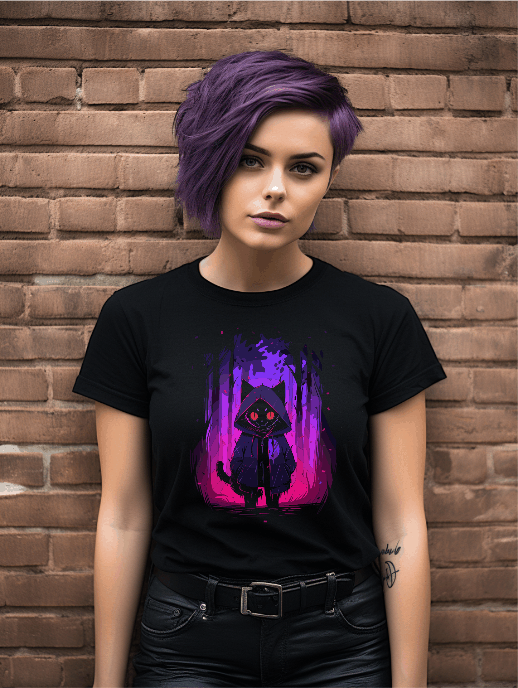 Whimsical Cat Hoodie Graphic Tee – Fun Pet Owner Shirt