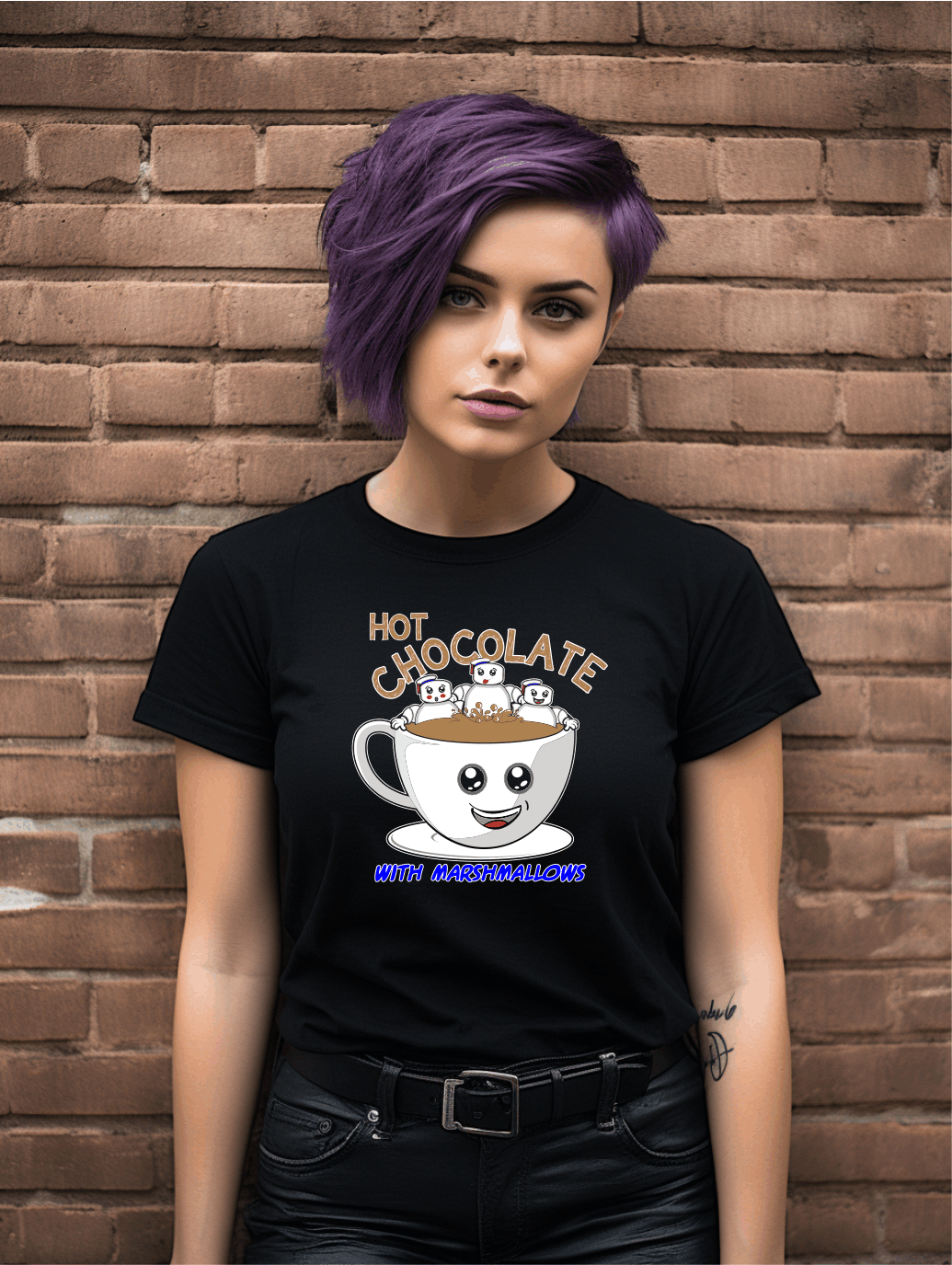 Hot Chocolate T-Shirt – Marshmallow Hot Tub Graphic Tee