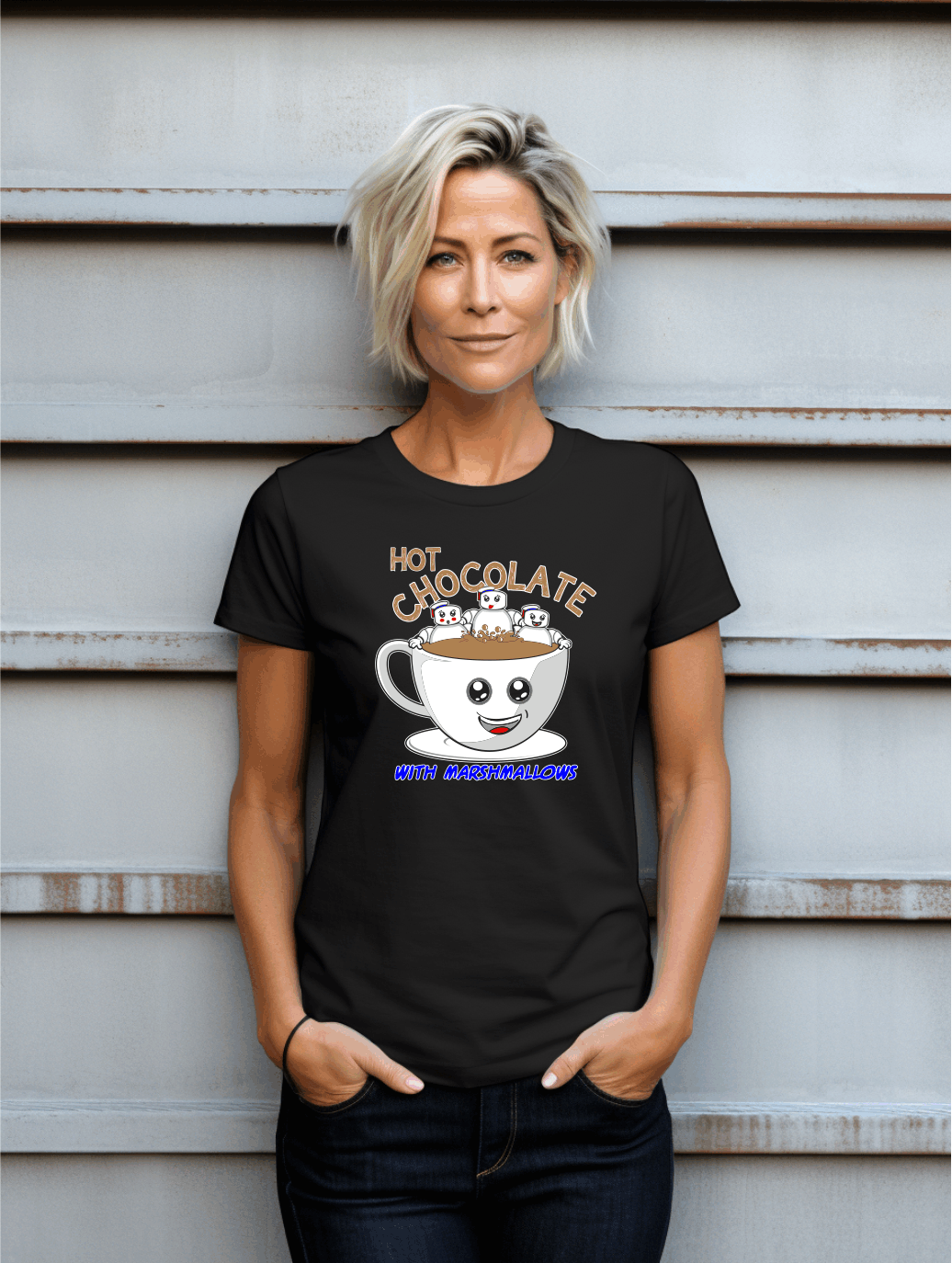 Hot Chocolate T-Shirt – Marshmallow Hot Tub Graphic Tee