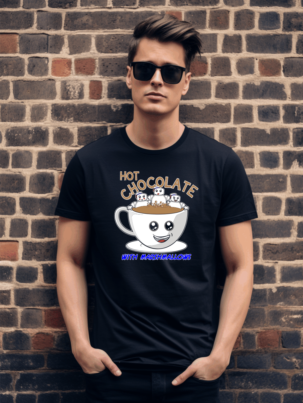 Hot Chocolate T-Shirt – Marshmallow Hot Tub Graphic Tee