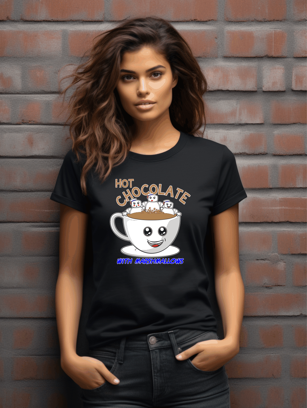 Hot Chocolate T-Shirt – Marshmallow Hot Tub Graphic Tee