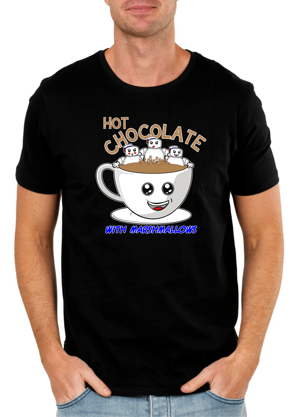 Hot Chocolate T-Shirt – Marshmallow Hot Tub Graphic Tee
