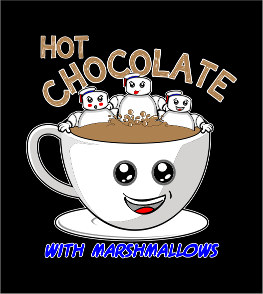 Hot Chocolate T-Shirt – Marshmallow Hot Tub Graphic Tee