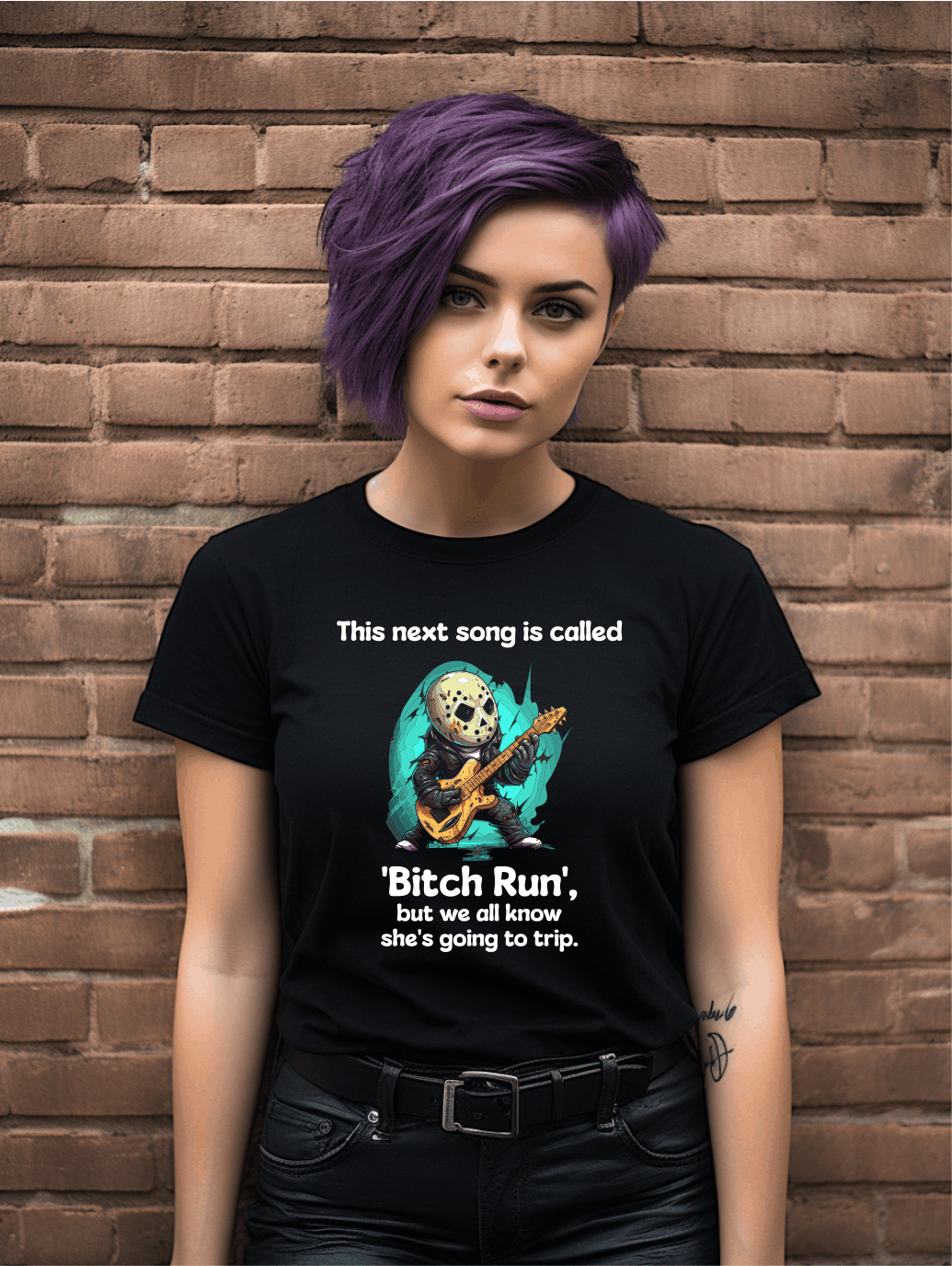 Hilarious Horror Guitar Hero T-Shirt – Parody Artwork Tee