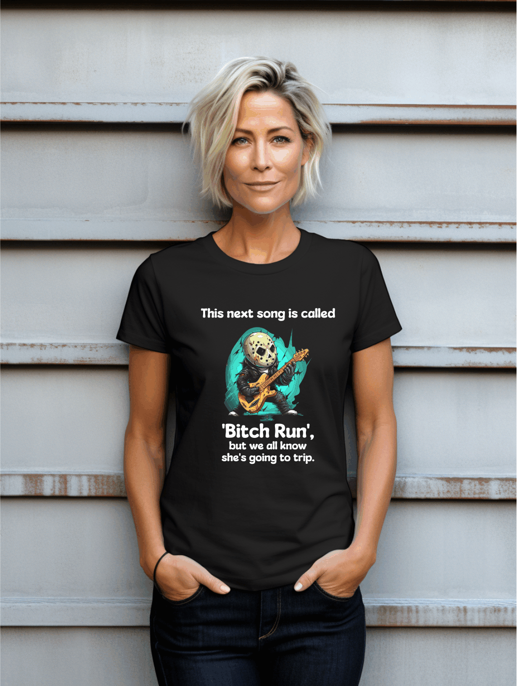 Hilarious Horror Guitar Hero T-Shirt – Parody Artwork Tee