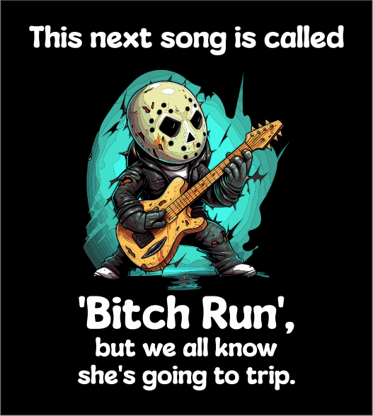 Hilarious Horror Guitar Hero T-Shirt – Parody Artwork Tee