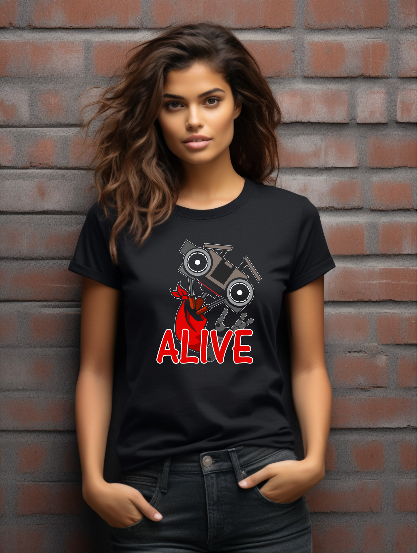 Retro Robot Parody T-Shirt – Fun Graphic Tee for Film Fans