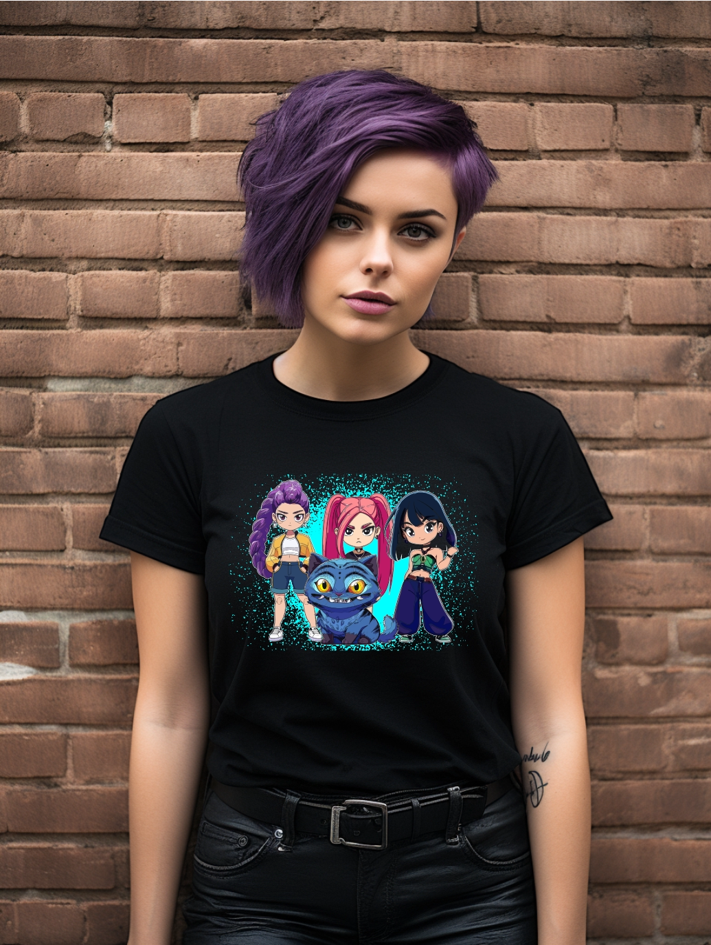 Cartoon Daemon Hunter Parody T-Shirt – Soft Style Graphic Tee