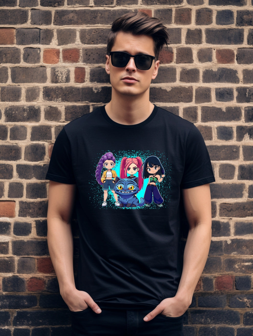 Cartoon Daemon Hunter Parody T-Shirt – Soft Style Graphic Tee