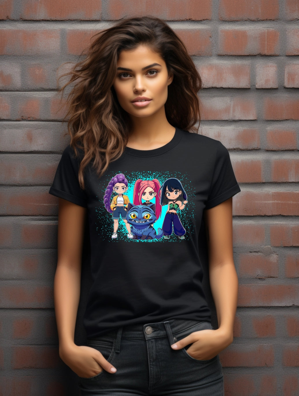Cartoon Daemon Hunter Parody T-Shirt – Soft Style Graphic Tee