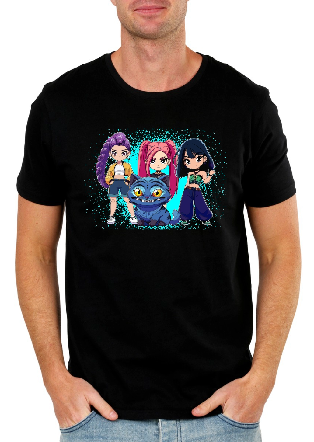 Cartoon Daemon Hunter Parody T-Shirt – Soft Style Graphic Tee