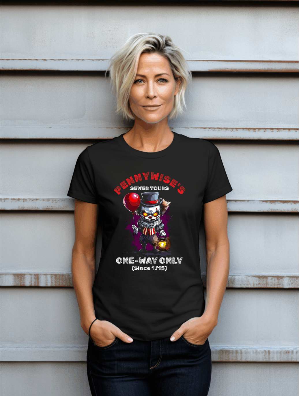 Horror-Inspired Funny T-Shirt – Red Balloon Tour Tee