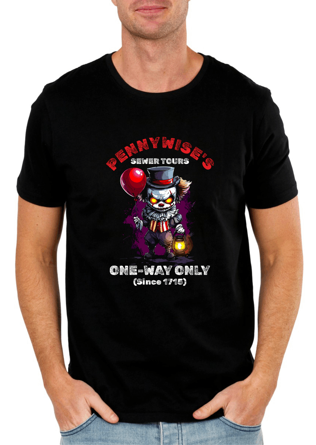Horror-Inspired Funny T-Shirt – Red Balloon Tour Tee