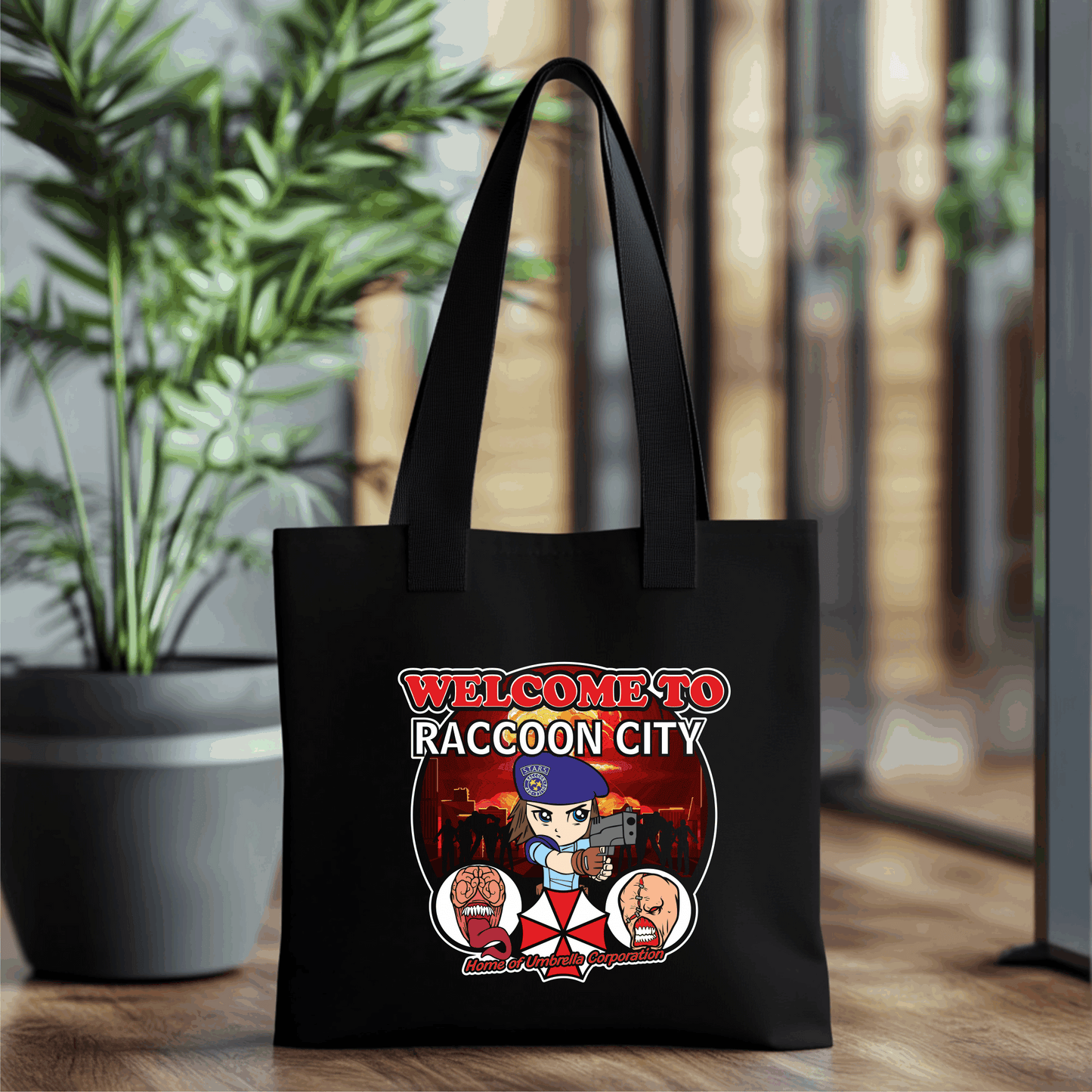 Dystopian Hero Parody Tote Bag – Bold Graphic Art