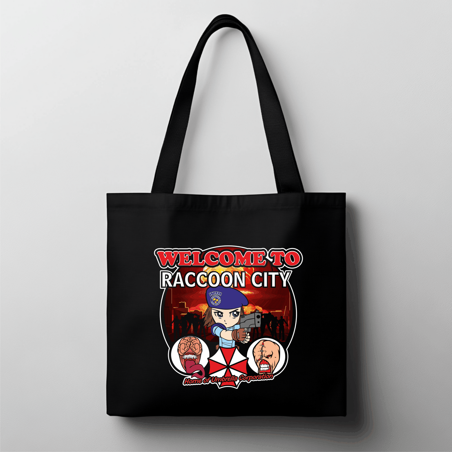 Dystopian Hero Parody Tote Bag – Bold Graphic Art
