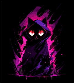 Mystical Black Cat T-Shirt – Enigmatic Graphic Tee
