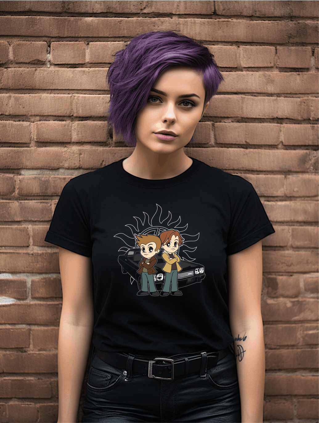 Dynamic Duo Adventure T-Shirt – Playful Graphic Print