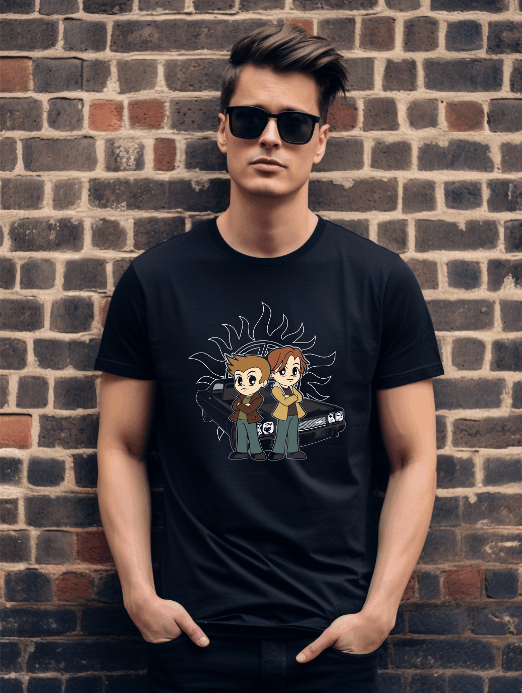 Dynamic Duo Adventure T-Shirt – Playful Graphic Print