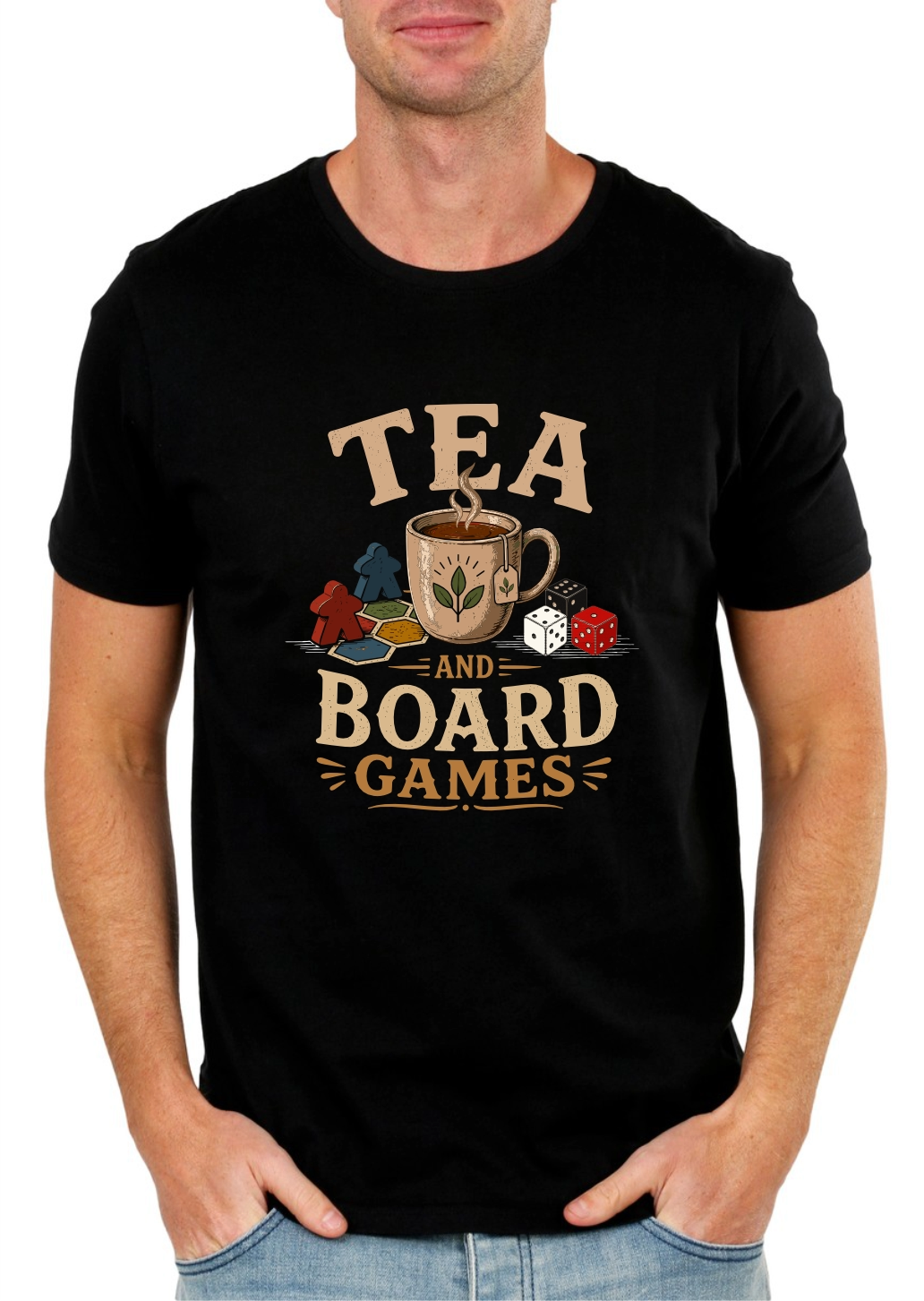 Tea and Board Games – Cosy Tabletop Graphic Tee