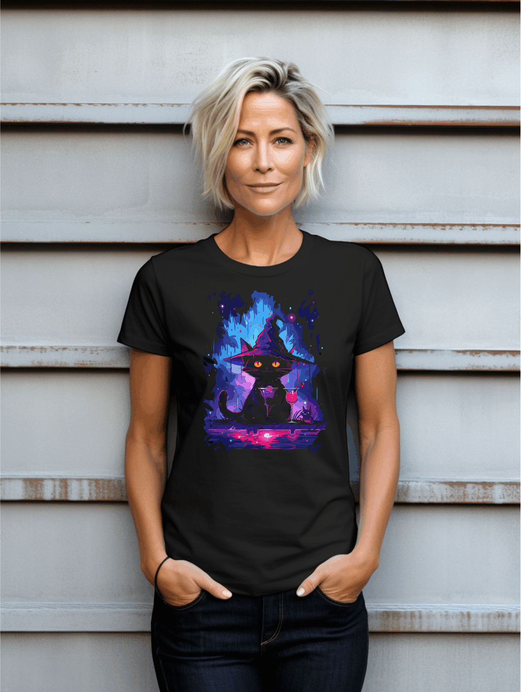 Witch Cat T-Shirt | Fantasy Cat Graphic Tee